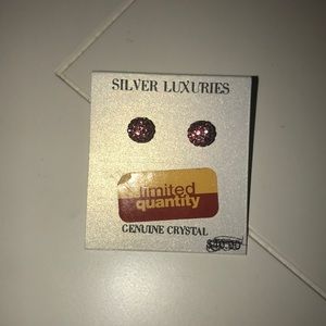 pink crystal earrings